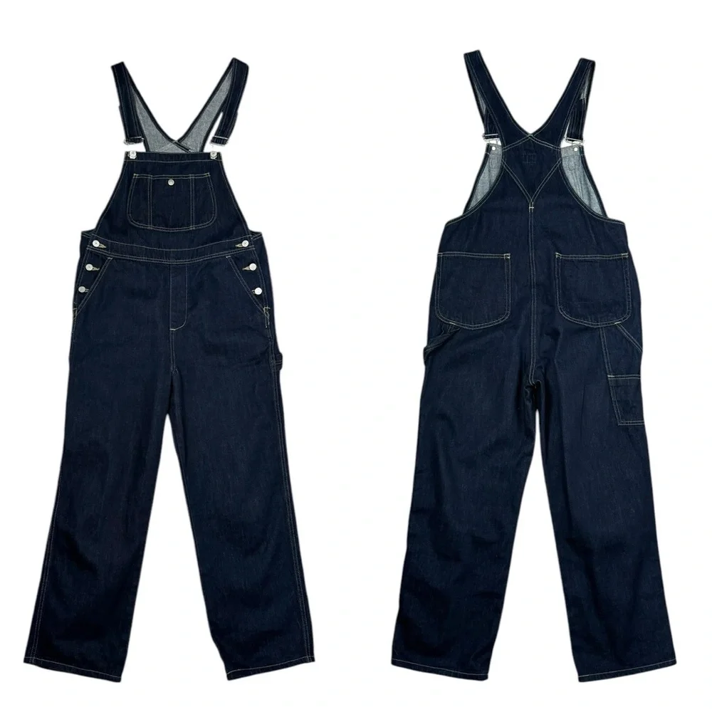 EDWIN | Something Workwear Japanese Denim 100% Cotton Dark Wash Overalls Small - Picture 1 of 10
